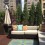 Pillows, cushions, outdoor rugs. Outdoor furniture, sectional couch, sofa and loveseat for outdoor gardens
